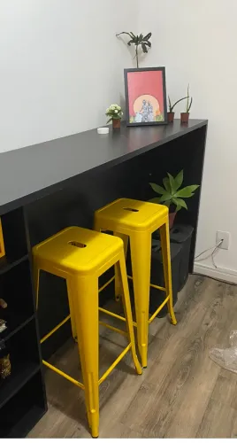 2 banquetas iron amarelas 