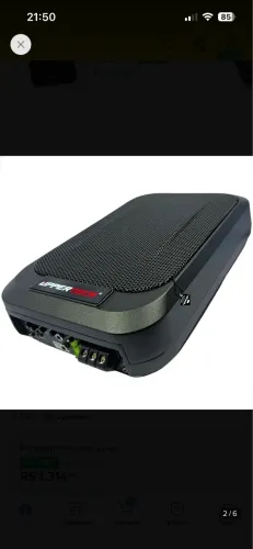 Caixa Som Uppertech Sub 7x9 E 4x6 Slim Amplificada 220w Rms