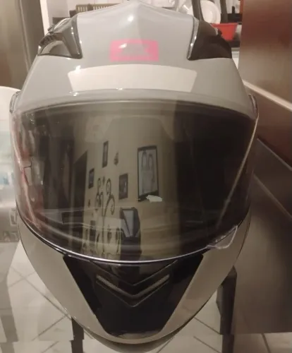 Capacete Axxis Draken Preto E Rosa Feminino - Tamanho S (56) - Usado
