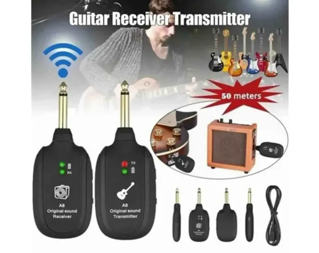 Transmissor/Receptor Violão, Guitarra, Baixo, Teclado, Cavaco