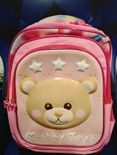 Kit 3 Peças Mochila 3D escolar Infantil, lancheira e bolsinha
