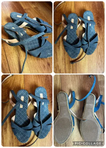 Sandália feminina Jeans