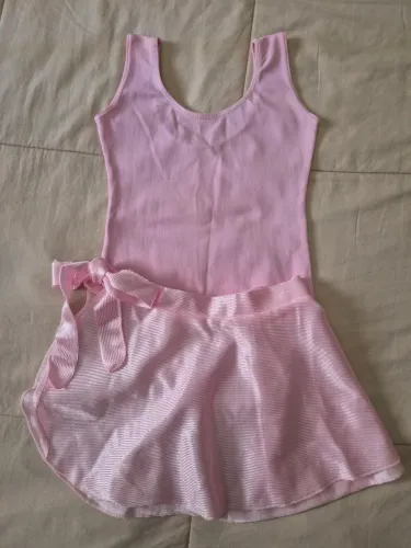Collant e saia de Ballet Capezio tamanho 3 Rosa