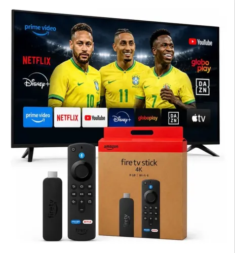 Fire stick Tv 4K com 8Gb e WI-FI 6