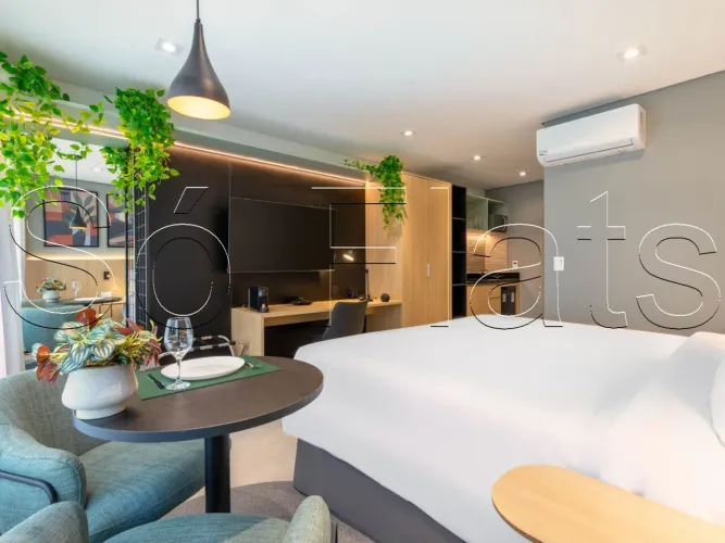 Studio Cozzy Premium Paulista, studio disponível para locação contendo 24m² e 01 vaga.