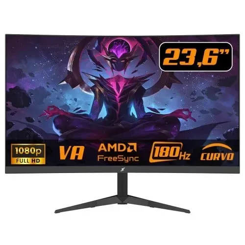 Monitor Gamer Curvo 23,6 pol. Full HD 180Hz SuperFrame Precision Ultra V4