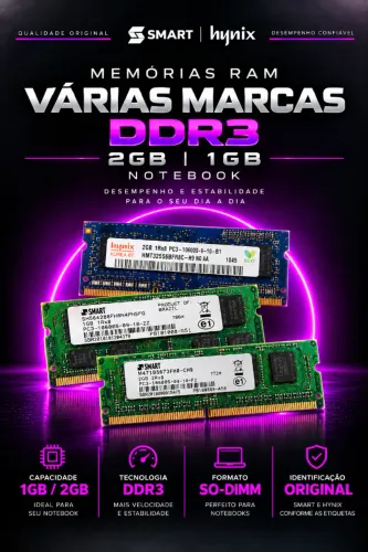 Memórias Notebook DDR3 (2GB/1GB)