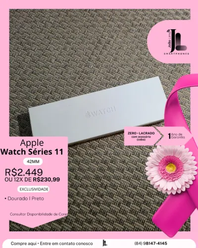 APPLE WATCH SÉRIES 11, 42MM, LACRADO, LANÇAMENTO!