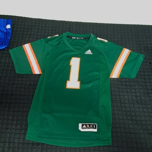 Camisa de Futebol Americano Adidas NCAA Miami Hurricanes #1 .