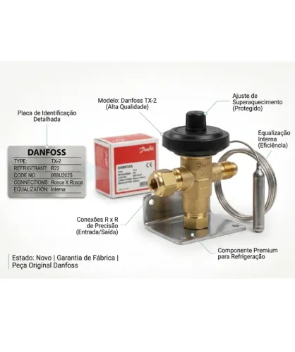 Valvula de Expansão DANFOSS TX-2 R22 EQ INT R X R