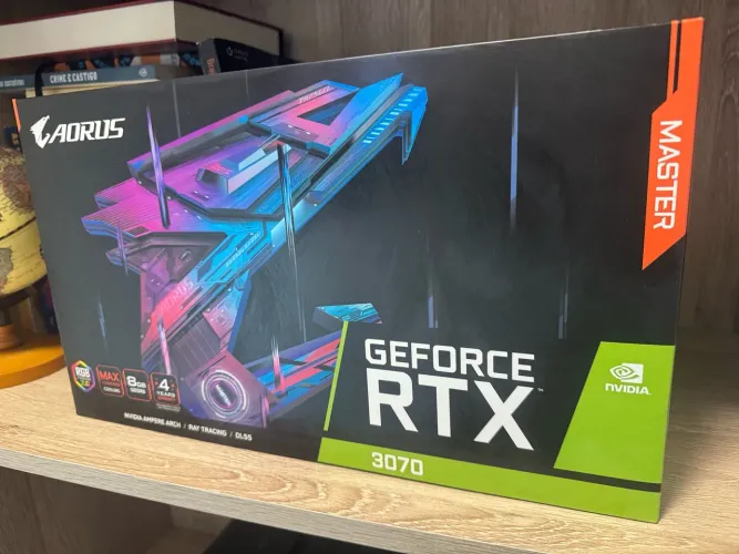 Placa de Vídeo Gigabyte AORUS GeForce RTX 3070 MASTER - 8GB GDDR6