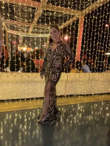 Vestido de festa nude formatura casamento 