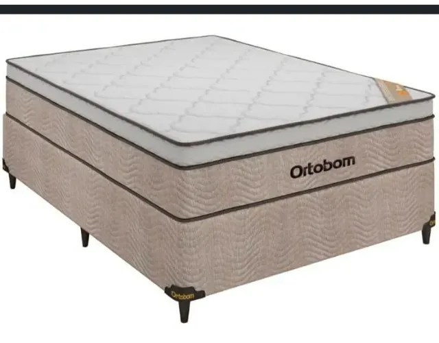 Cama casal box ortobom