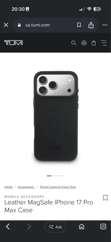 Capa TUMI iPhone 17 pro max