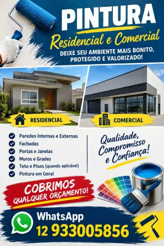 Pintura residencial e comercial - parcelo no cartão de crédito