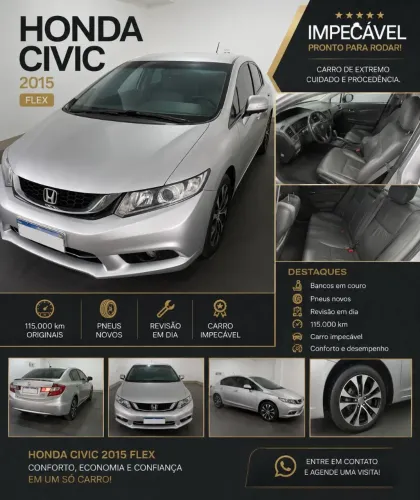 Honda Civic Sedan LXR 2.0 Flexone 16V Aut. 4P 2015