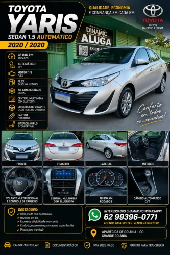 Toyota Yaris XL Plus Con. Sed. 1.5 Flex 16V AUT 2020