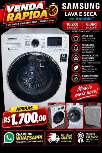 Lava e seca Samsung