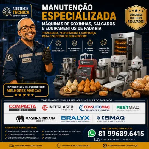 Manutenção de Maquinas de Salgados