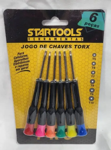Jogo de Chaves Torx de Precisão com 6 Peças - Entrega Grátis