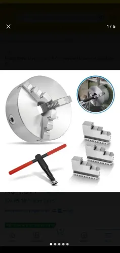 Placa para torno c/3 castanha 