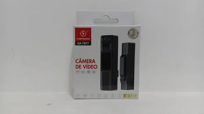 Mini Câmera Esportiva Portátil Clip-On Kapbom KA-7877 FullHD 1080p Visão Noturna Lente 270