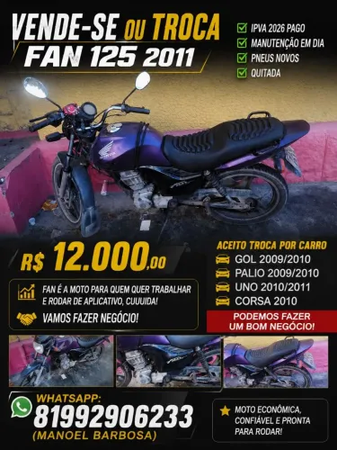 Vendo ou troco fan 125 ks