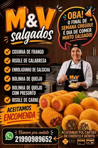 Salgados para festa e revenda