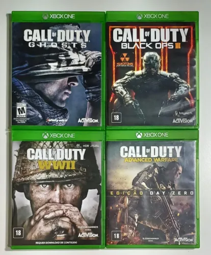 XBOX - Lote c/ 4 jogos - Call of Duty
