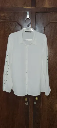 CAMISA FEMININA MANGAS LONGAS CORTELLE TAMANHO 48