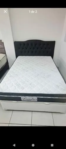 Cama baú com colchão D33 Londres molas ensacadas