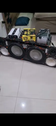 Som automotivo completo Bravox + Stetsom 1600W + Taramps 800W + Fonte Usina 100A
