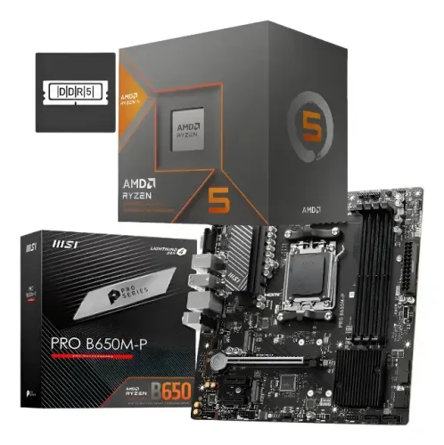 Kit Amd  am5 Ryzen 5 7600x + Msi B650m-p Ddr5
