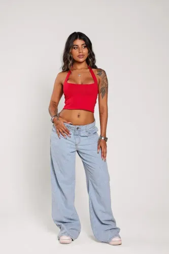 Cropped Lia Poliamida Vermelho 