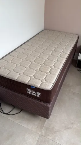 Cama + Colchão Solteiro Ortobom