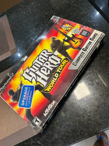 Guitarra guitar hero completa na caixa