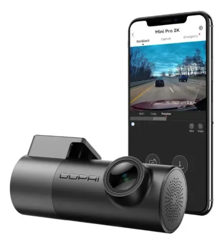 ? Câmera Veicular DDPAI Mini Pro 2K ? Lente 360°, Wi-Fi, Sensor G, Novo Lacrado