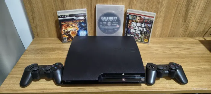 Ps3 slim desbloqueado com 160gb + 3 jogos