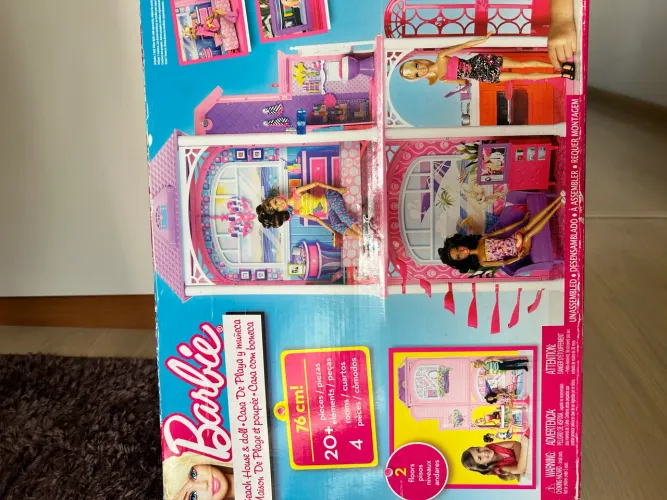 Casa da Barbie Completa na Caixa + boneca Barbie Mattel Glam