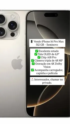 ? Vendo iPhone 16 Pro Max 512g