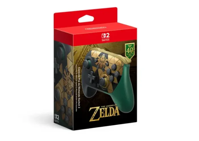 Controle Nintendo Switch 2 Pro Controller, 40th Anniversary Edition The Legend of Zelda