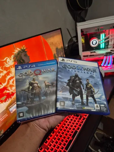 GOD OF WAR 4 PS4 / Ragnarok PS5 NOVOS LACRADO os dois por 220$