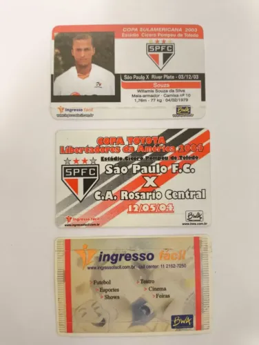 Ingressos usados - colecionador- futebol SPFC