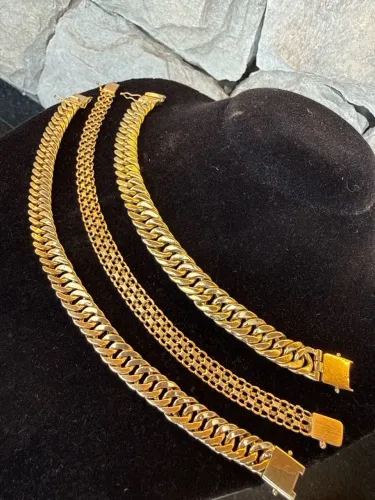 Pulseiras de ouro 18k disponíveis a pronta entrega