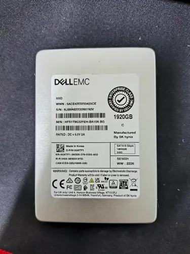 SSD Dell 1.92TB - 100% saudável.