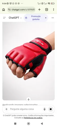 Luva de lutar boxe
