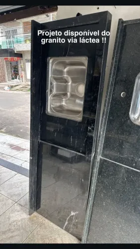 Bancada cozinha via láctea com cuba inox 1,80x0,60 