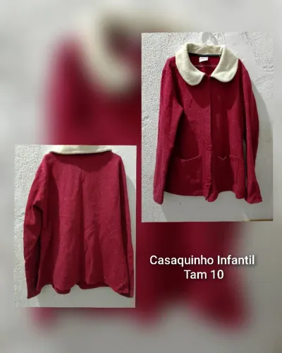 Casaquinho Infantil menina vermelho 