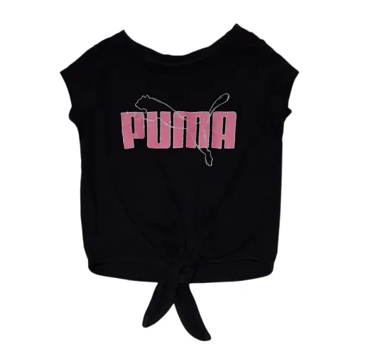 blusa cropped puma preta tamanho 2 anos