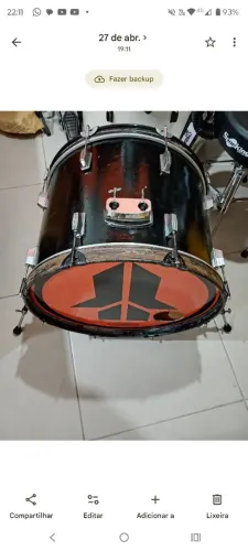 Bumbo de bateria Turbo 22 polegadas.